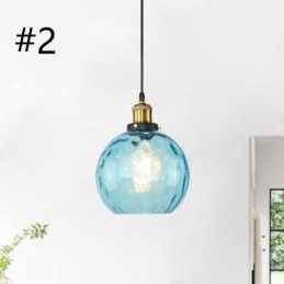 Současná skleněná závěsná lampa s kulatým vzorem vody Skleněná závěsná lampa