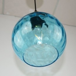 Současná skleněná závěsná lampa s kulatým vzorem vody Skleněná závěsná lampa