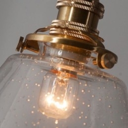1 Light Diamond Glass Pendant Light Bubble Glass Light Fix