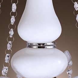 Elegantní křišťálový lustr s 5 světly v bílé barvě