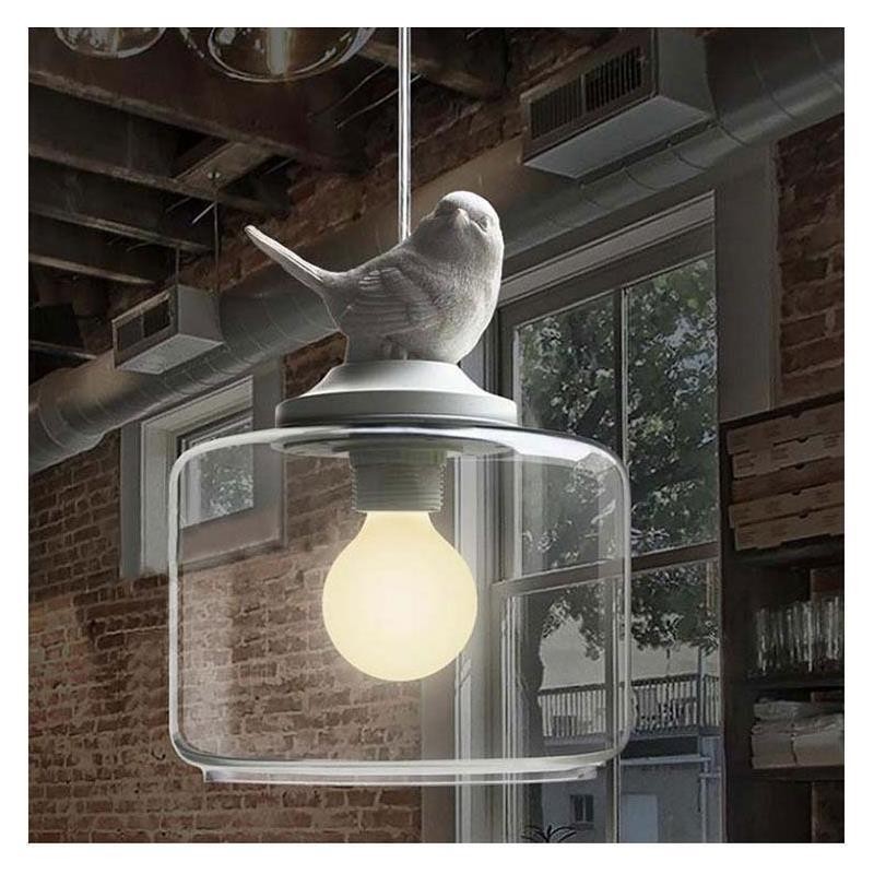 Retro styl skleněné závěsné světlo Little Bird dekorativní osvětlení