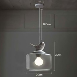 Retro styl skleněné závěsné světlo Little Bird dekorativní osvětlení
