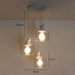 Retro styl skleněné závěsné světlo Little Bird dekorativní osvětlení