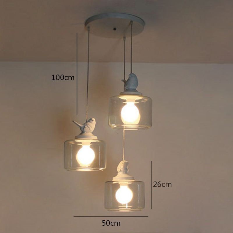 Retro styl skleněné závěsné světlo Little Bird dekorativní osvětlení
