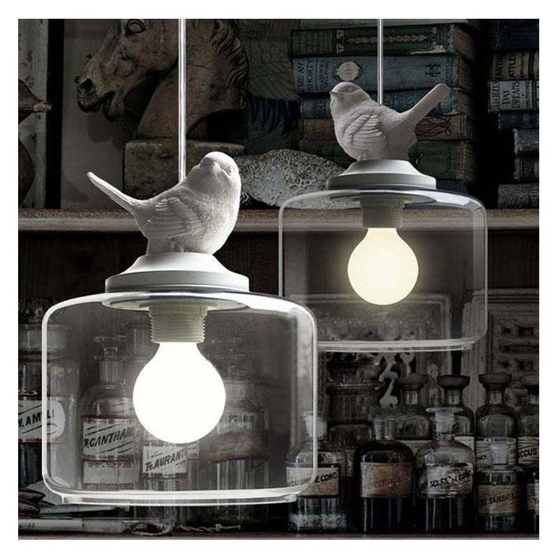 Retro styl skleněné závěsné světlo Little Bird dekorativní osvětlení