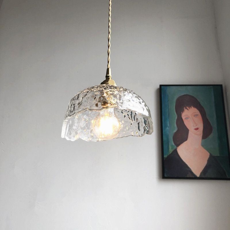 Nepravidelné mosazné skleněné závěsné světlo Kladivo Skleněné stropní svítidlo