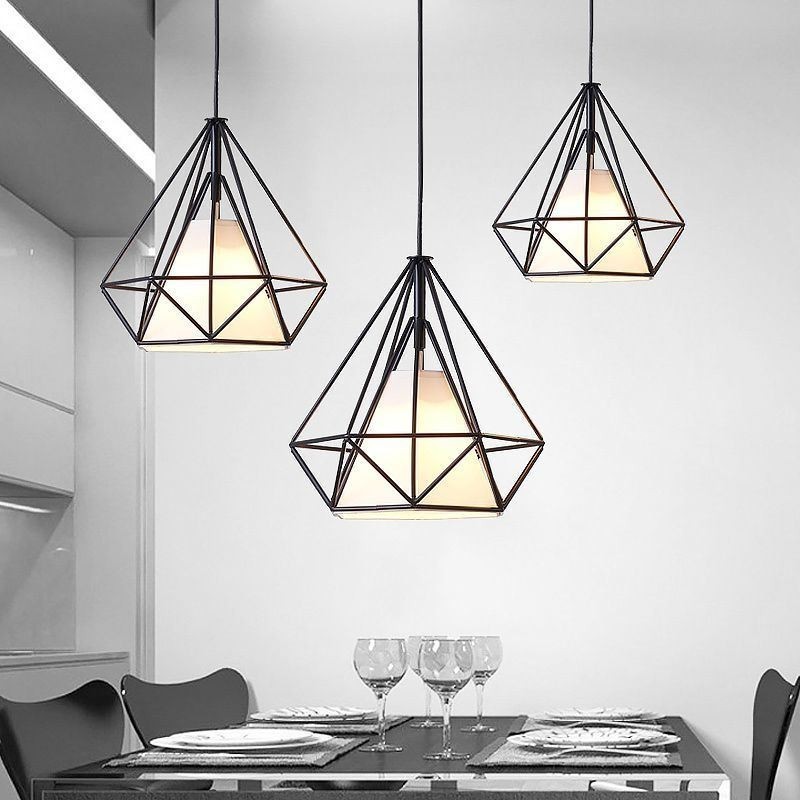 Závěsné svítidlo ve tvaru diamantu Moderní minimalistické dekorativní svítidlo