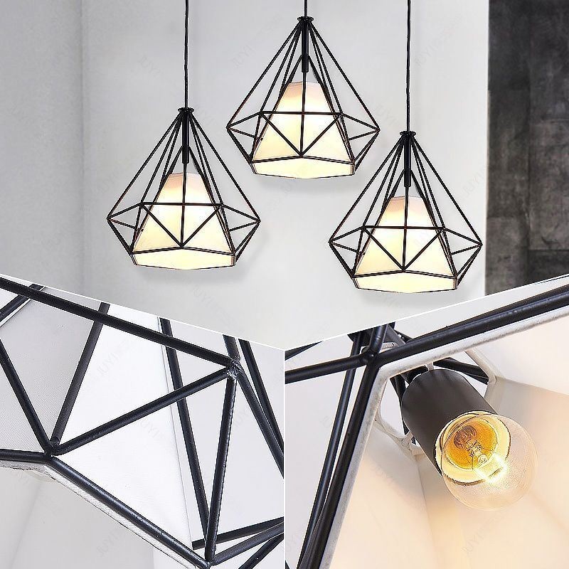 Závěsné svítidlo ve tvaru diamantu Moderní minimalistické dekorativní svítidlo