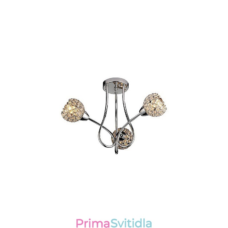 Moderní zapuštěný držák Shining 3 Light v křišťálovém designu