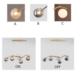 Moderní minimalistické pobočkové závěsné svítidlo se 4 lampami dekorativní světlo