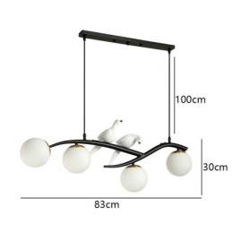 Moderní minimalistické pobočkové závěsné svítidlo se 4 lampami dekorativní světlo