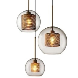Minimalistické závěsné svítidlo Glass Cluster 3 Světelný stropní světelný ostrov