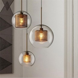 Minimalistické závěsné svítidlo Glass Cluster 3 Světelný stropní světelný ostrov