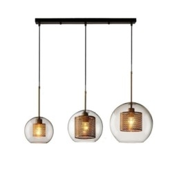Minimalistické závěsné svítidlo Glass Cluster 3 Světelný stropní světelný ostrov