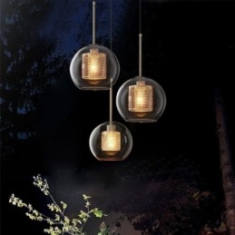 Minimalistické závěsné svítidlo Glass Cluster 3 Světelný stropní světelný ostrov