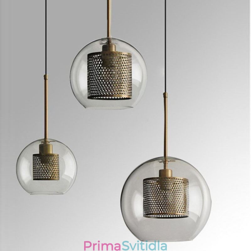 Minimalistické závěsné svítidlo Glass Cluster 3 Světelný stropní světelný ostrov