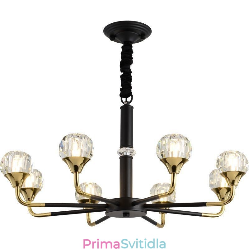Moderní křišťálové závěsné svítidlo Elegantní křišťálový lustr