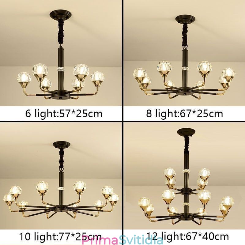 Moderní křišťálové závěsné svítidlo Elegantní křišťálový lustr