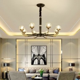 Moderní křišťálové závěsné svítidlo Elegantní křišťálový lustr
