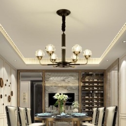 Moderní křišťálové závěsné svítidlo Elegantní křišťálový lustr
