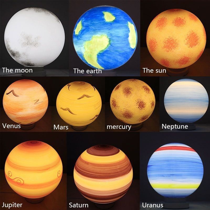 Závěsná lampa Nordic Planet Design Jedinečný lustr Planety sluneční soustavy