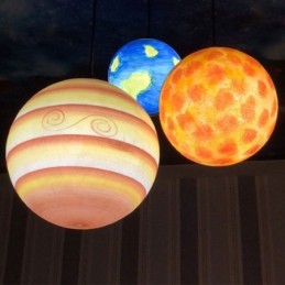 Závěsná lampa Nordic Planet Design Jedinečný lustr Planety sluneční soustavy