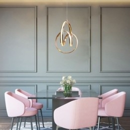 Moderní minimalistická závěsná lampa Jedinečný ostrov s kruhovým svítidlem