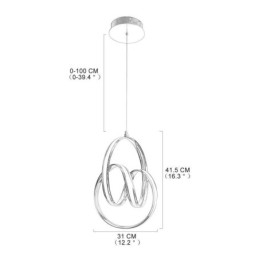 Moderní minimalistická závěsná lampa Jedinečný ostrov s kruhovým svítidlem