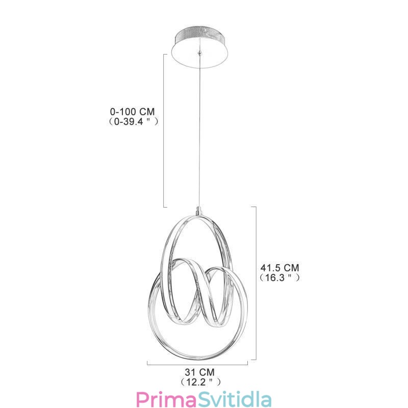 Moderní minimalistická závěsná lampa Jedinečný ostrov s kruhovým svítidlem