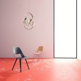 Moderní minimalistická závěsná lampa Jedinečný ostrov s kruhovým svítidlem