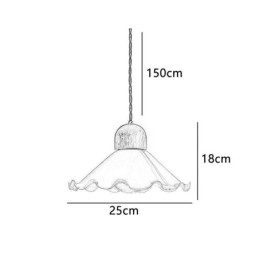 Moderní závěsné svítidlo z krajkového skla s jednou hlavou