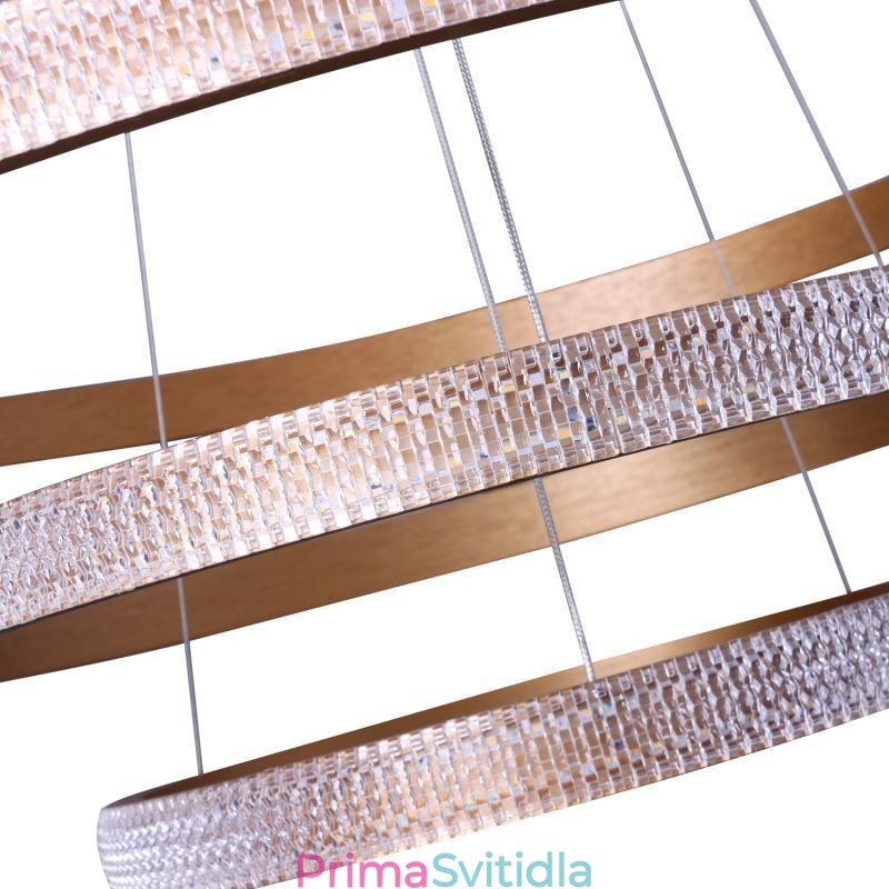 Moderní závěsné svítidlo akrylové 3 kroužky 80+60+40cm