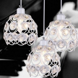 Duté křišťálové železné závěsné lampy ostrov nápady