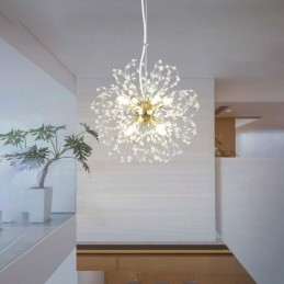 Elegantní závěsné svítidlo Pampeliška Crystal