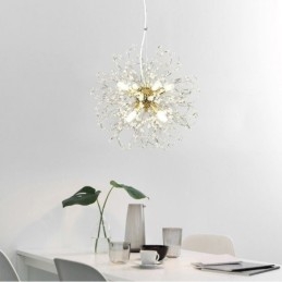 Elegantní závěsné svítidlo Pampeliška Crystal