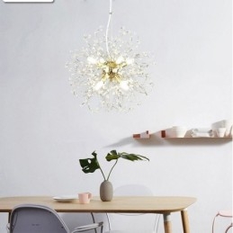 Elegantní závěsné svítidlo Pampeliška Crystal