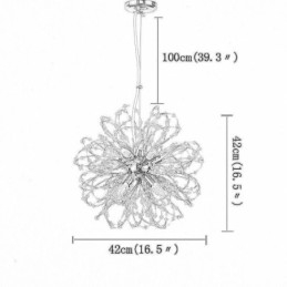 Elegantní závěsné svítidlo Pampeliška Crystal