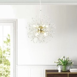 Elegantní závěsné svítidlo Pampeliška Crystal