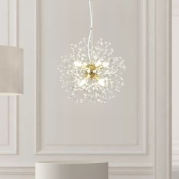 Elegantní závěsné svítidlo Pampeliška Crystal