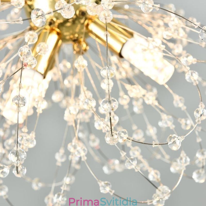 Elegantní závěsné svítidlo Pampeliška Crystal
