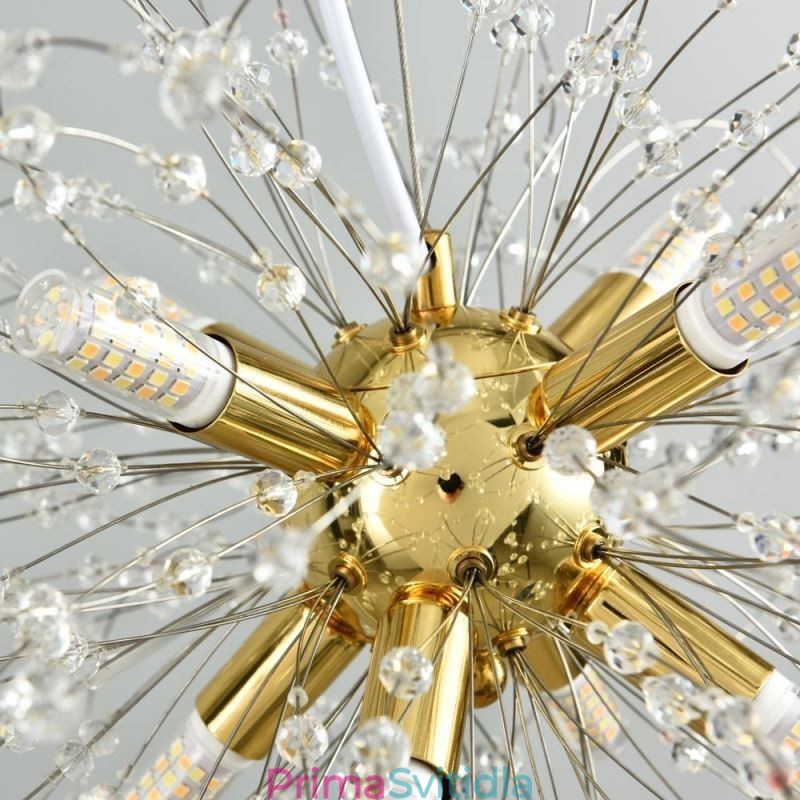 Elegantní závěsné svítidlo Pampeliška Crystal