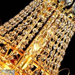 Evropský dlouhý závěsný křišťálový lustr