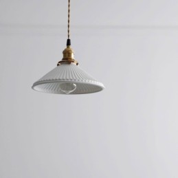 Retro skládaná závěsná lampa z keramiky japonského stylu