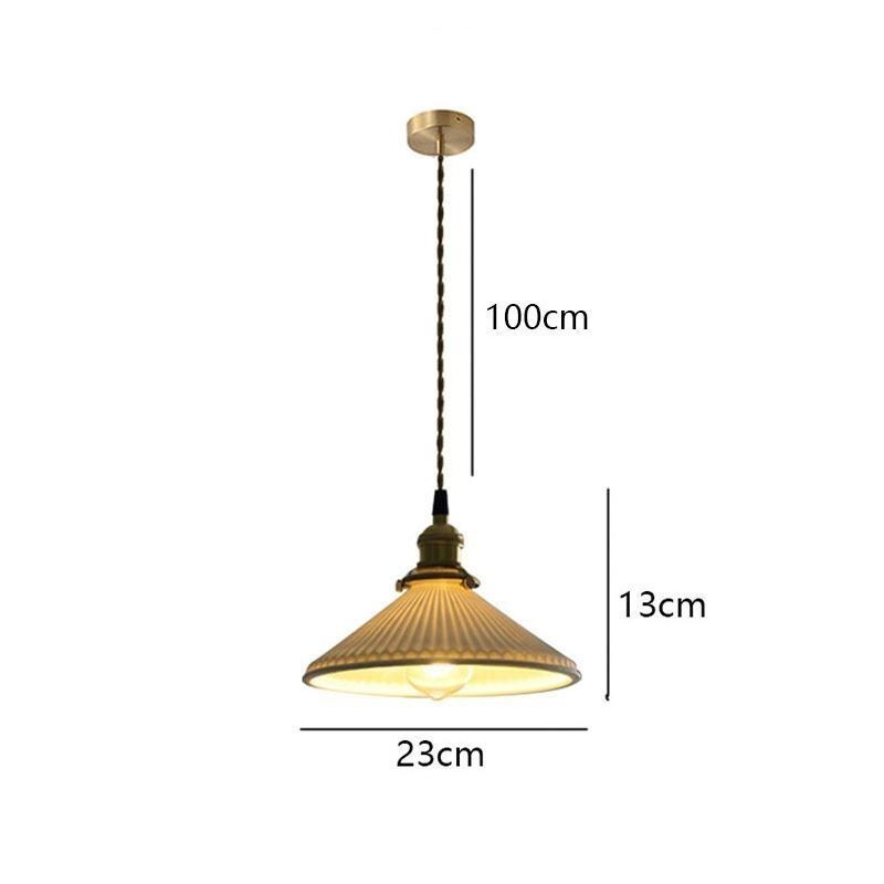 Retro skládaná závěsná lampa z keramiky japonského stylu