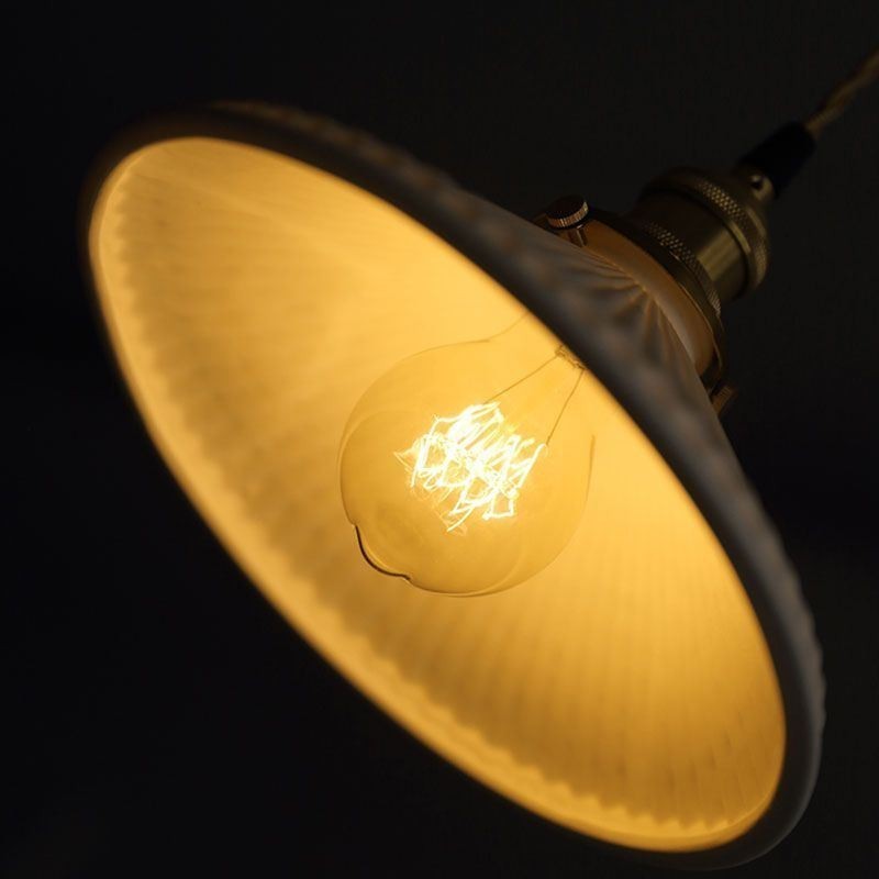 Retro skládaná závěsná lampa z keramiky japonského stylu