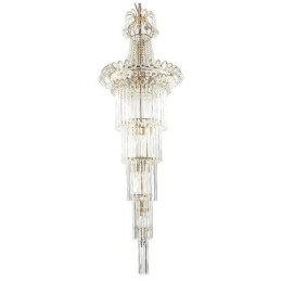 Elegantní dlouhý závěsný křišťálový lustr