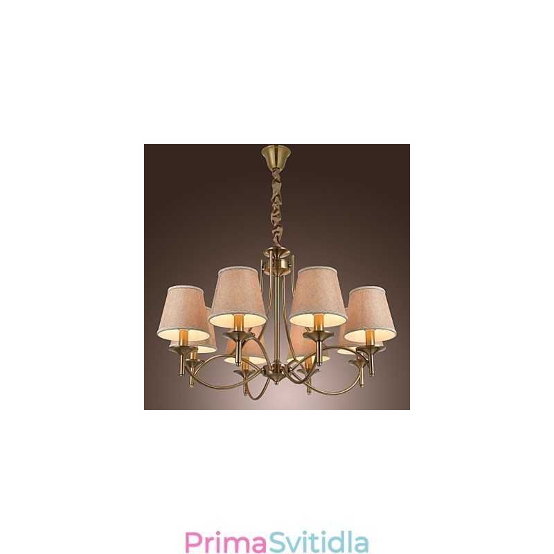 Moderní současný tradiční klasický rustikální lustr Country Island Vintage mosazný kovový lustr