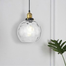 Současná skleněná závěsná lampa s kulatým vzorem vody Skleněná závěsná lampa