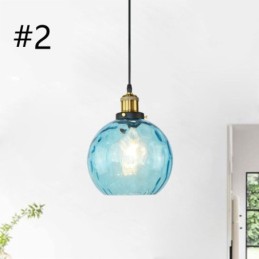 Současná skleněná závěsná lampa s kulatým vzorem vody Skleněná závěsná lampa