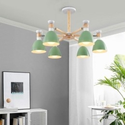 Kreativní dřevěný lustr Nordic Macaron Pendant Light